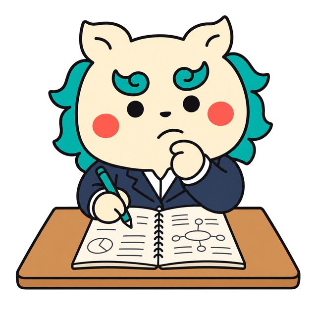 就活生が机で自己分析を書いているイラスト