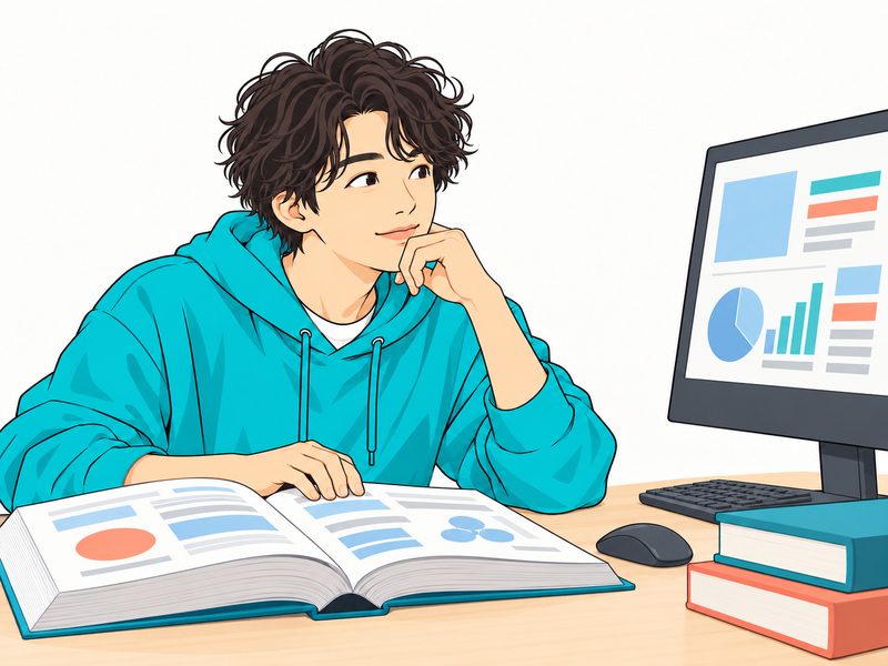 技術書と画面を並べて深く調べるエンジニア