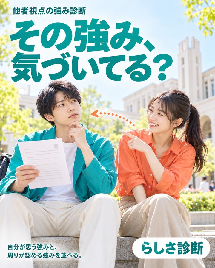 紙を持って首をかしげる男性と、彼を指さして笑う友達の女性